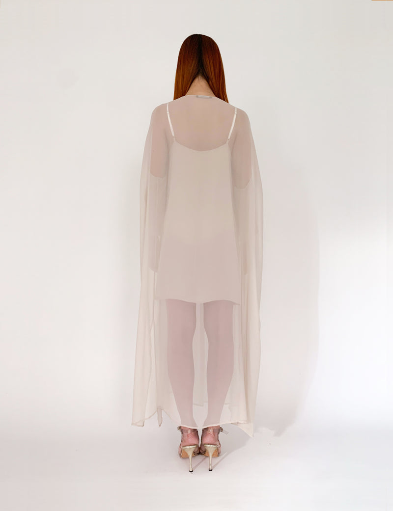 Shirred Neckline Maxi Dress