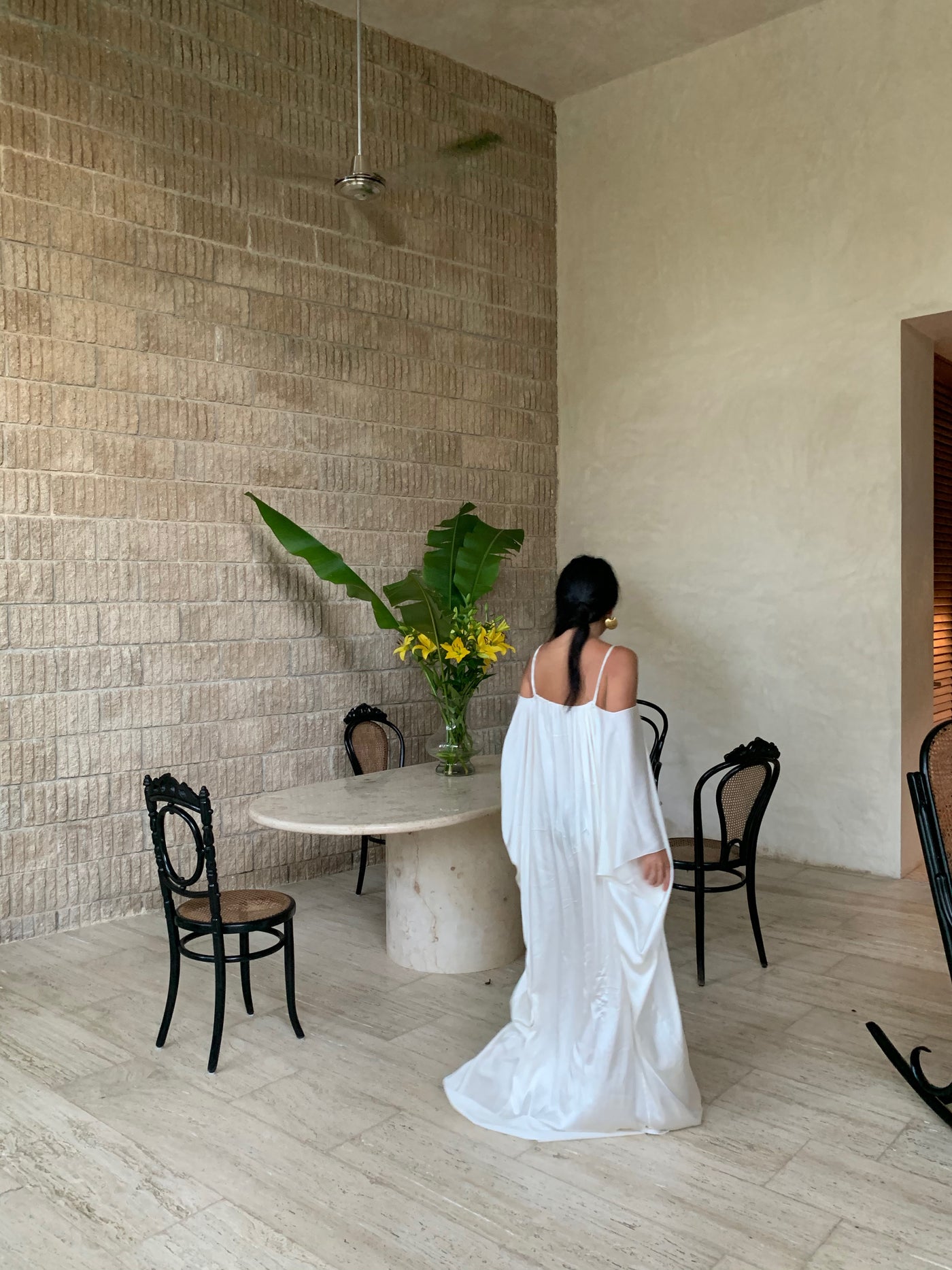 Open Shoulder Kaftan Dress